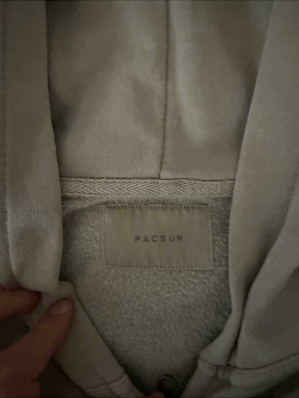 PacSun Taupe Beige Fleece-Lined Hoodie